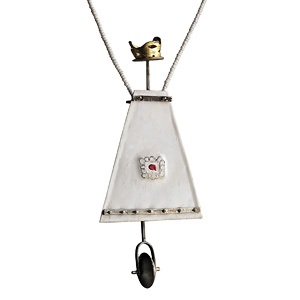 Carmen Amador Pendant; silver, mixed media 2004