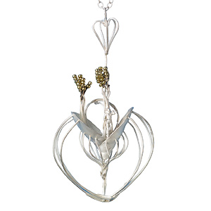 Milena Trujillo 'Golden Dreams' 2004. Pendant; silver, crystals