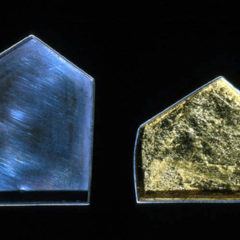 5.60 'House' 1999. Brooch; white metal (oxidised), gold leaf