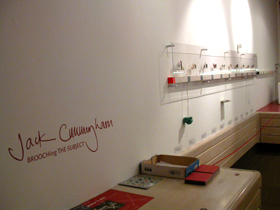 'Brooching the Subject' installation 2003. Travelling Gallery Interior